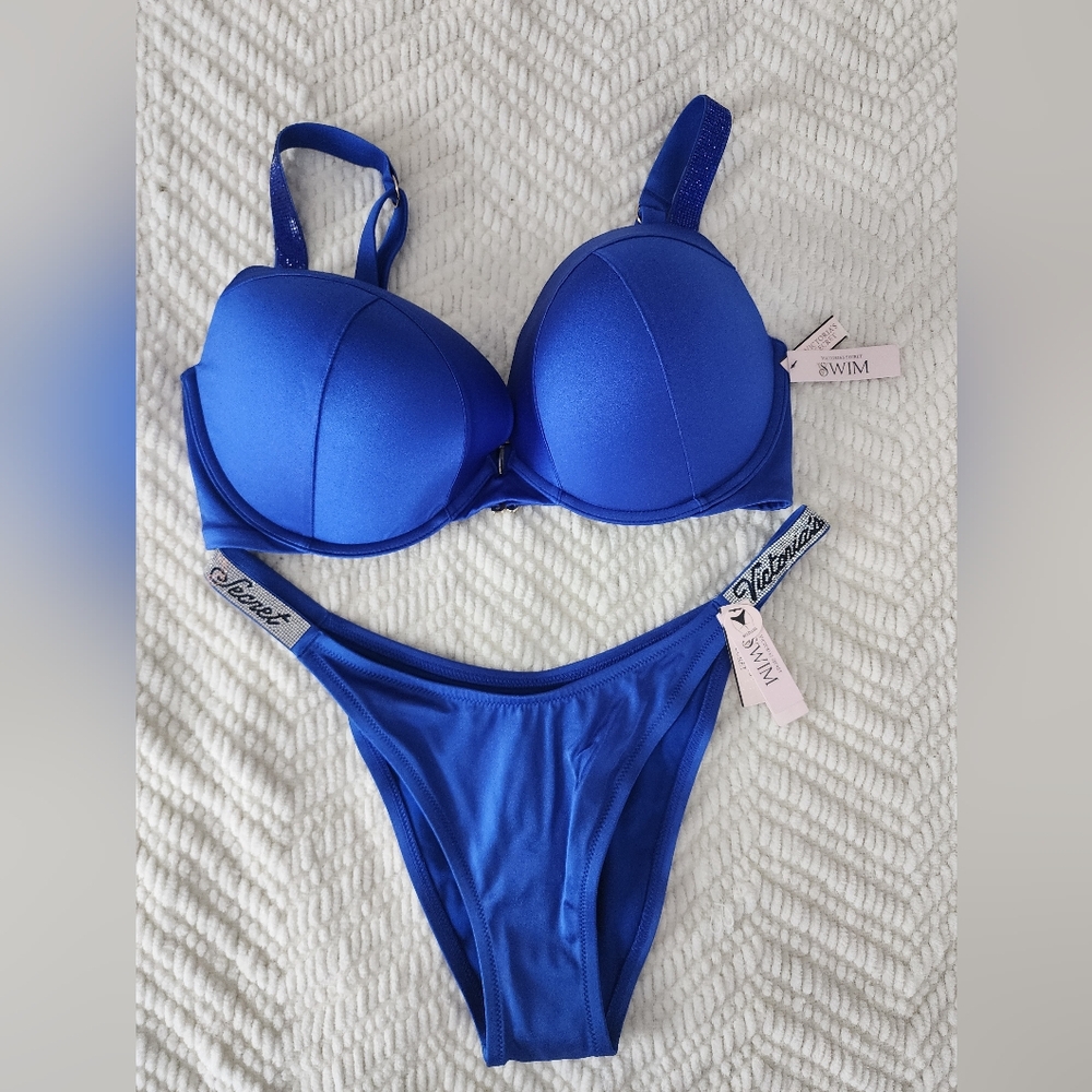Victoria Secret Oar Blue Bling Bikini